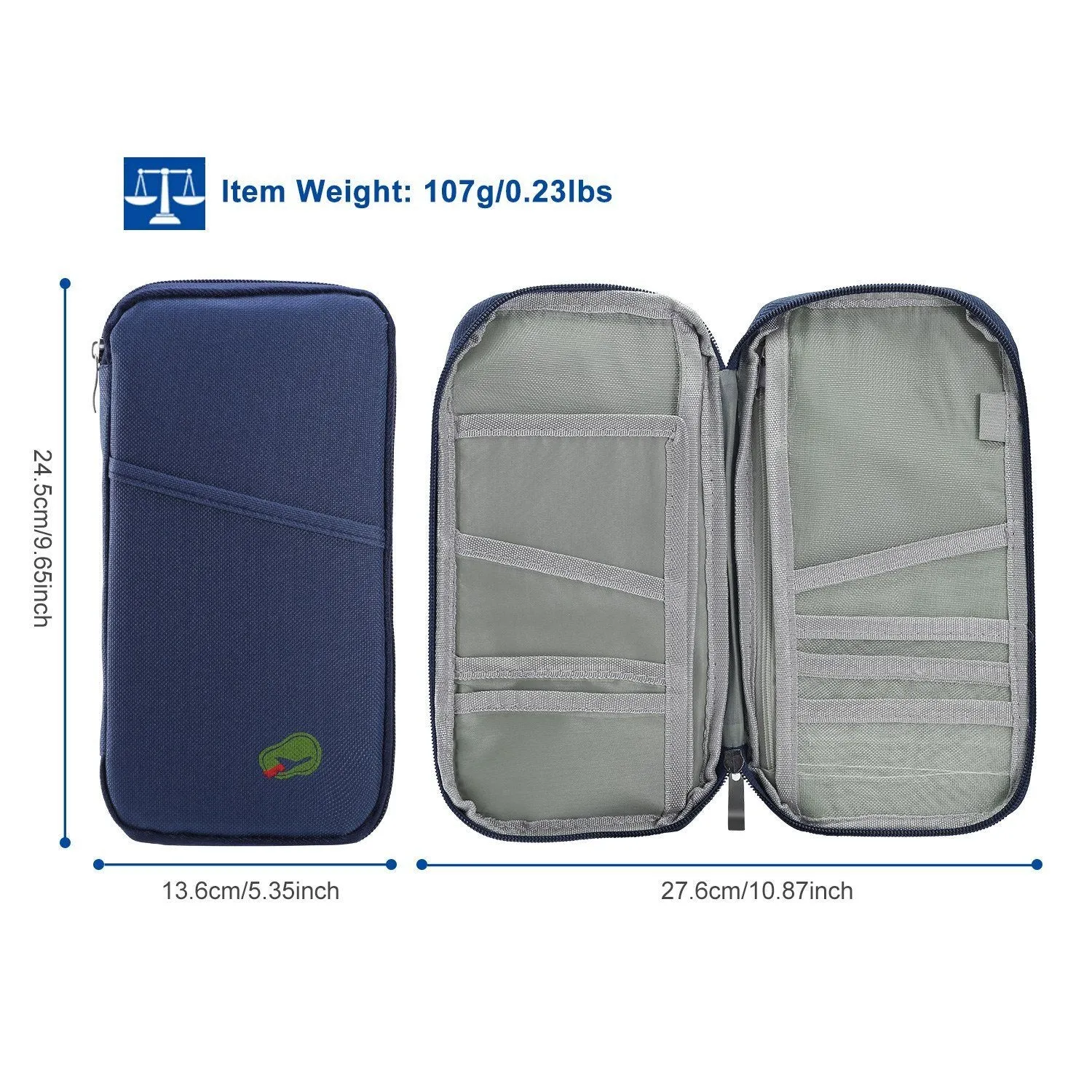 12 Pocket Travel Passport Wallet