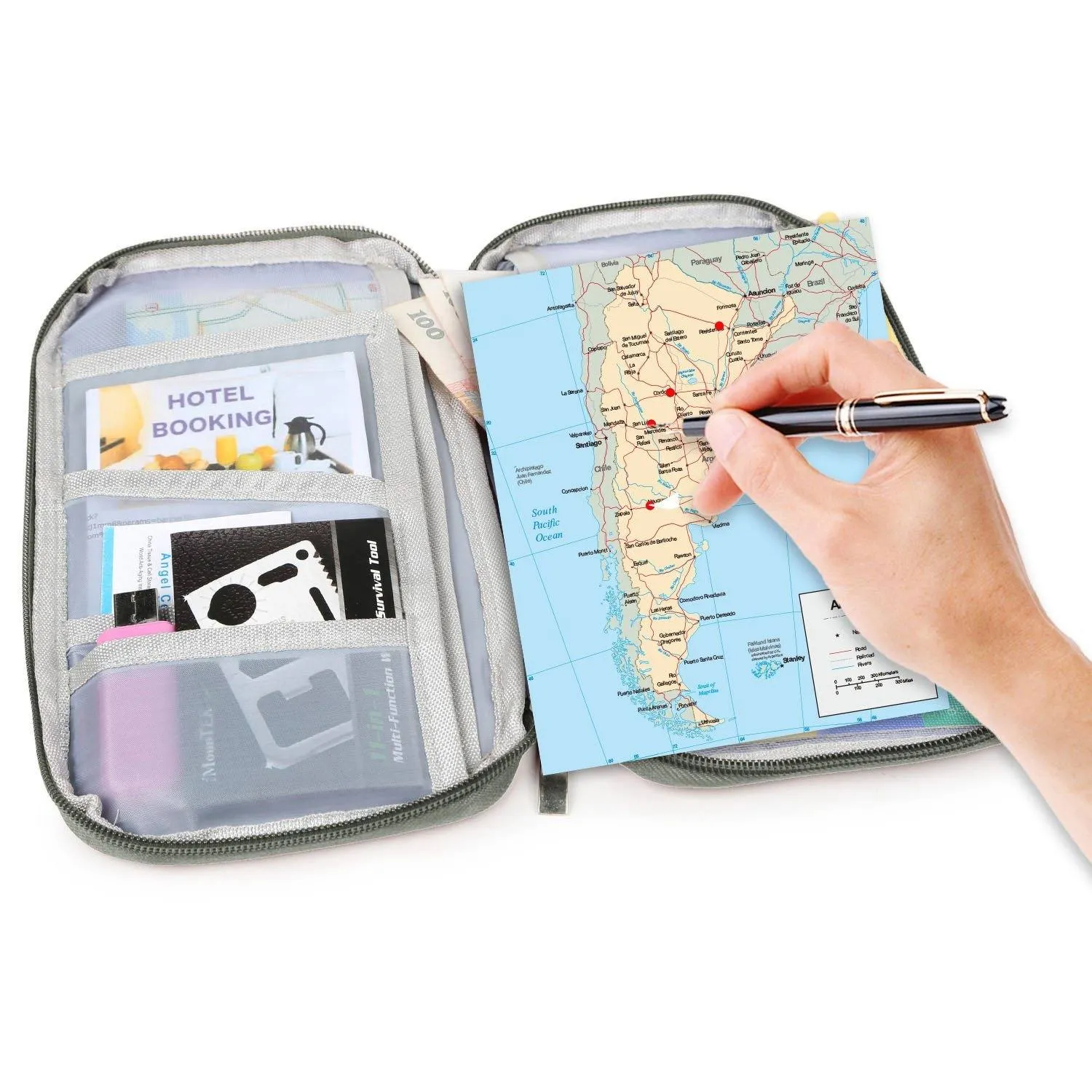 12 Pocket Travel Passport Wallet