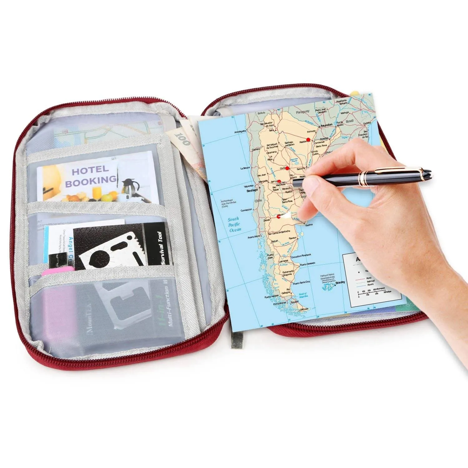 12 Pocket Travel Passport Wallet