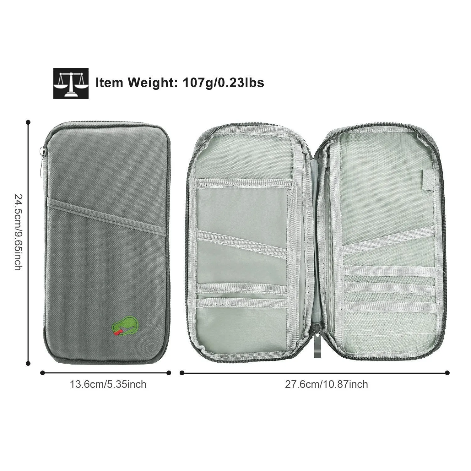 12 Pocket Travel Passport Wallet