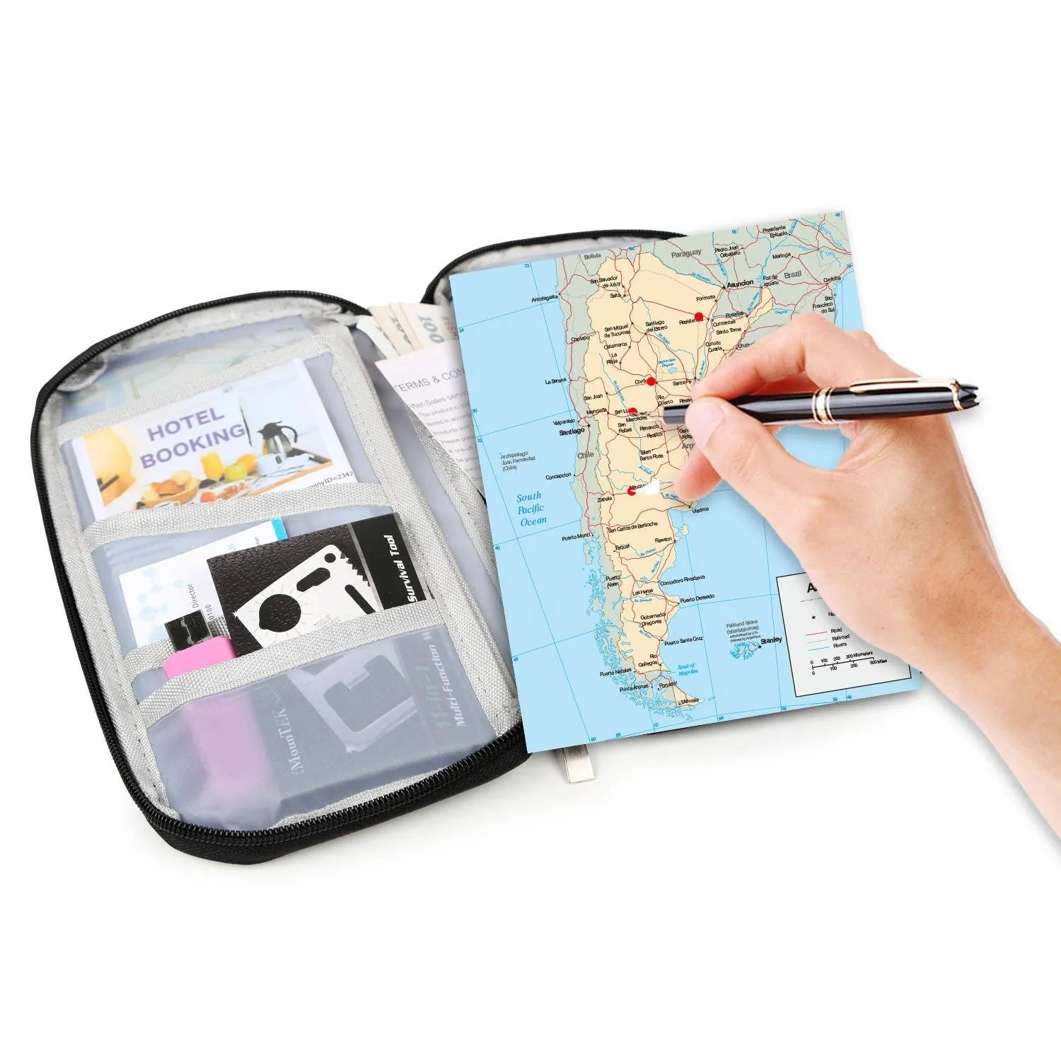 12 Pocket Travel Passport Wallet