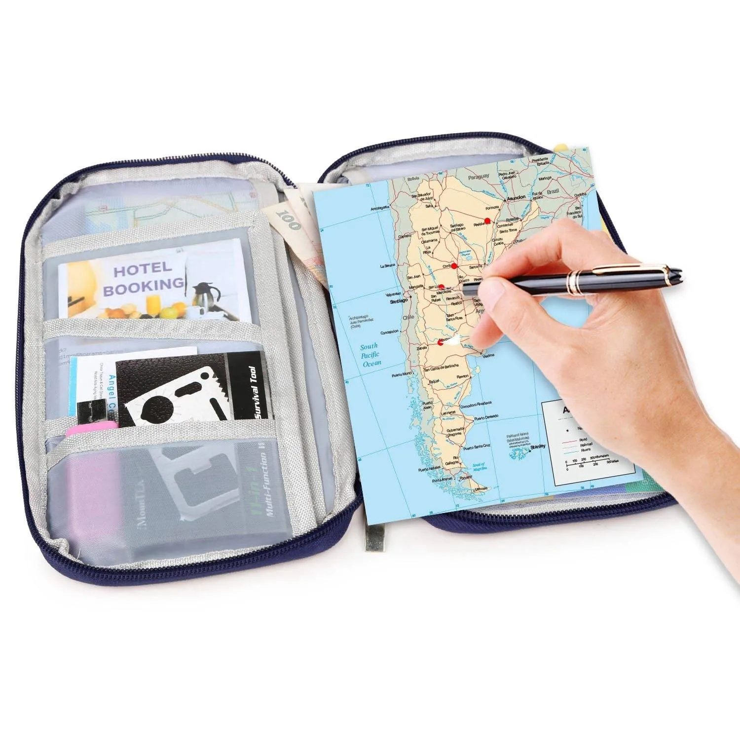 12 Pocket Travel Passport Wallet