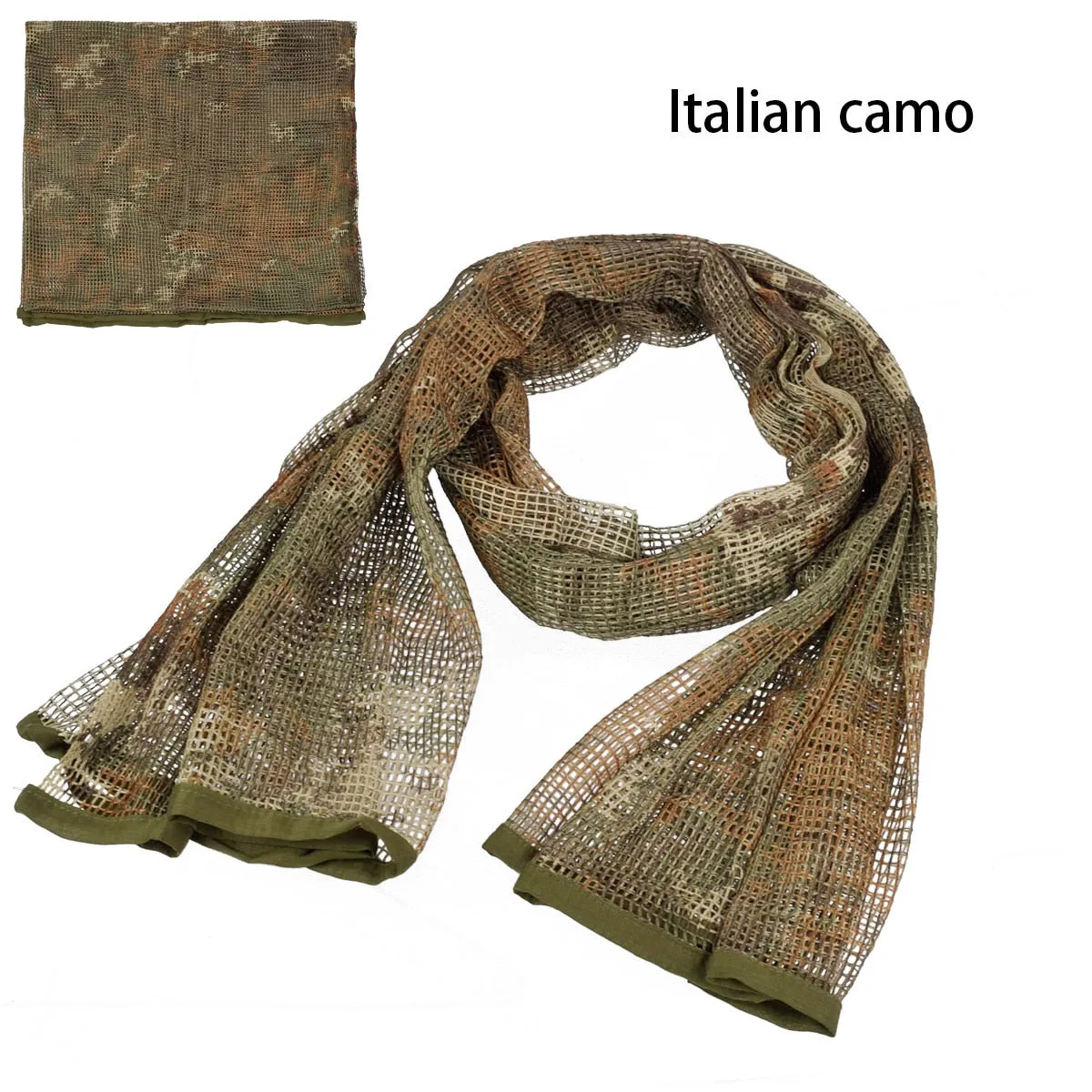 190*90 Military Camouflage Tactical Mesh Hidden Camo Scarf for Outdoor Hunting Photography Mask Shotgun Sun Protection