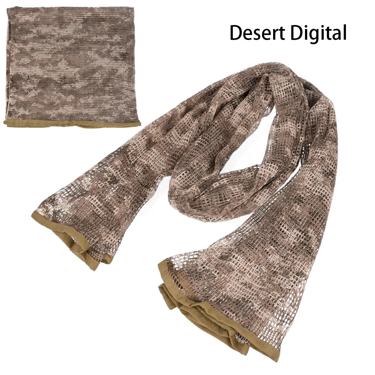 190*90 Military Camouflage Tactical Mesh Hidden Camo Scarf for Outdoor Hunting Photography Mask Shotgun Sun Protection