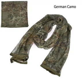 190*90 Military Camouflage Tactical Mesh Hidden Camo Scarf for Outdoor Hunting Photography Mask Shotgun Sun Protection