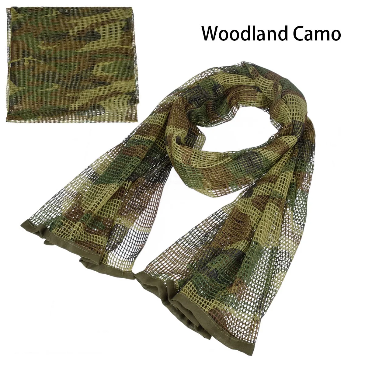 190*90 Military Camouflage Tactical Mesh Hidden Camo Scarf for Outdoor Hunting Photography Mask Shotgun Sun Protection