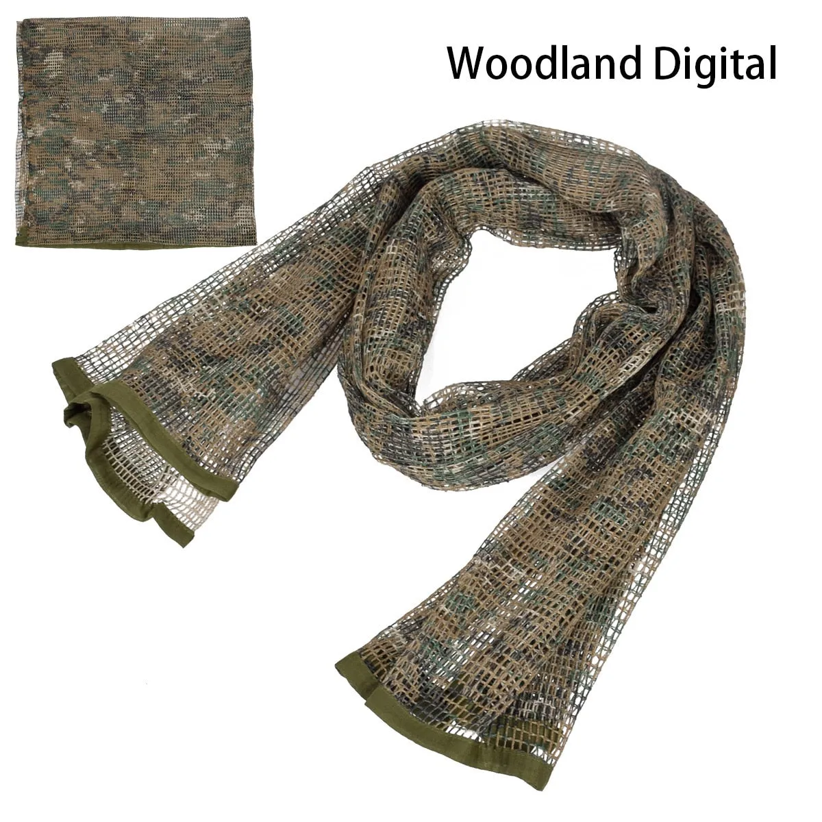 190*90 Military Camouflage Tactical Mesh Hidden Camo Scarf for Outdoor Hunting Photography Mask Shotgun Sun Protection