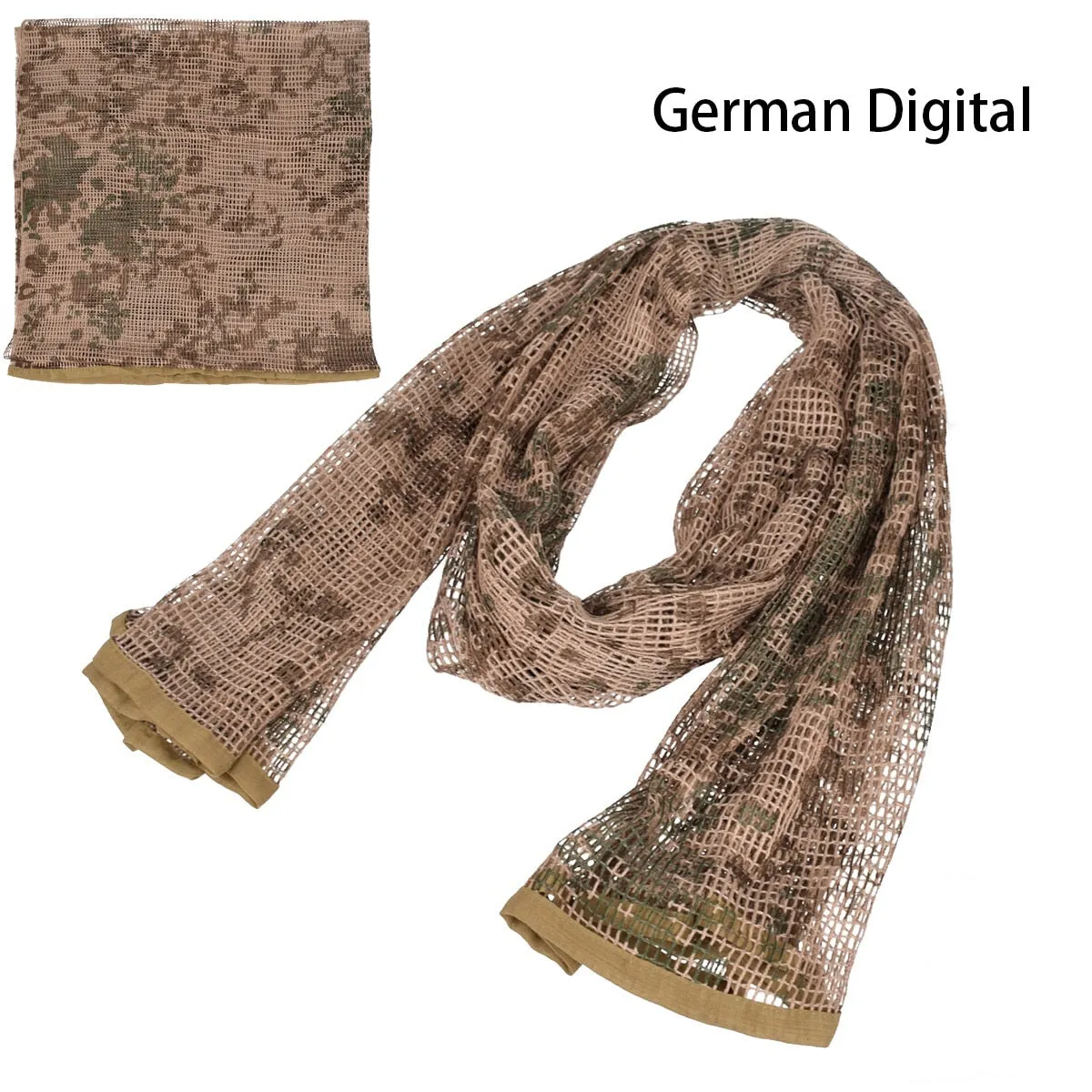 190*90 Military Camouflage Tactical Mesh Hidden Camo Scarf for Outdoor Hunting Photography Mask Shotgun Sun Protection