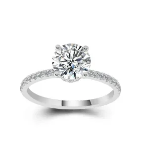3 ct Lab Diamond Hidden Halo Ring