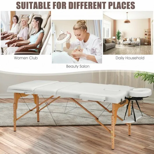 3 Fold 84" L Portable Adjustable Massage Table with Carry Case
