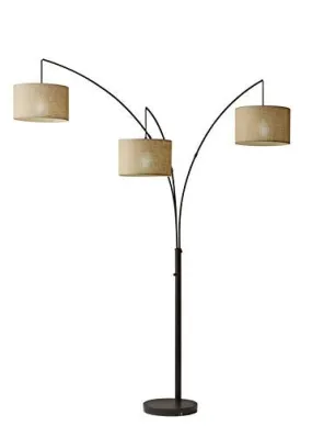 ADESSO 4238-26 TRINITY ARC LAMP, ANTIQUE BRONZE