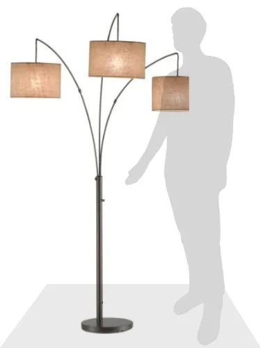 ADESSO 4238-26 TRINITY ARC LAMP, ANTIQUE BRONZE