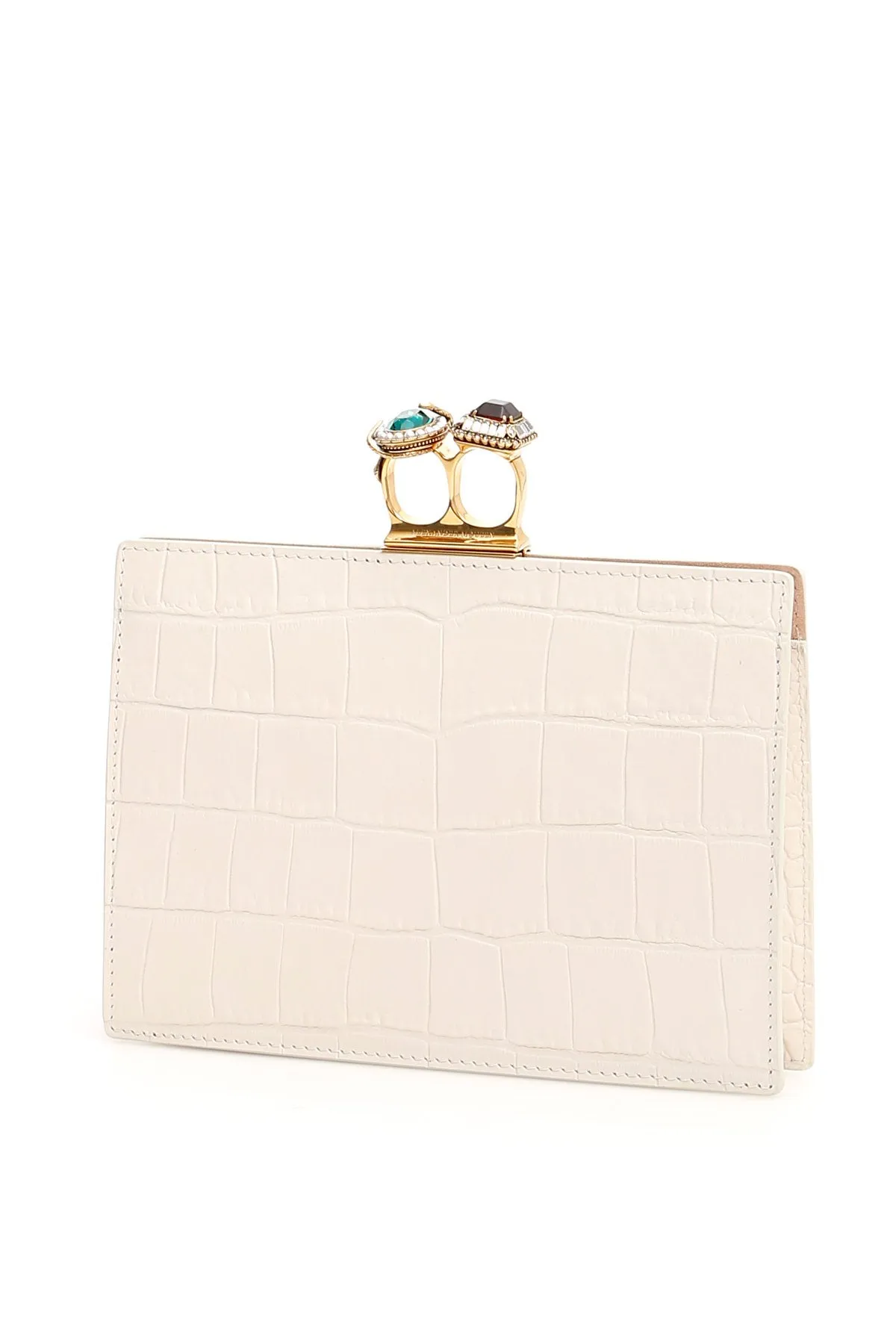 Alexander McQueen Two Crystal Ring Clutch Bag