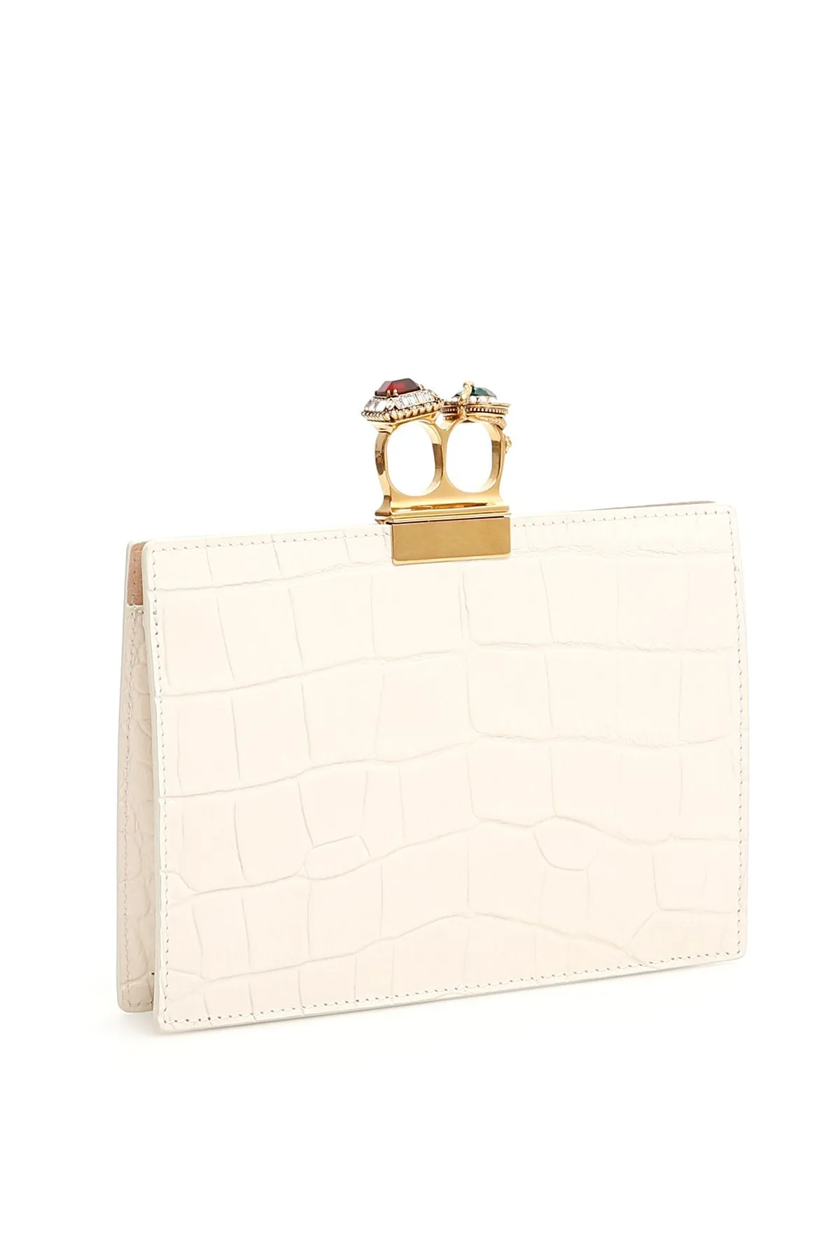 Alexander McQueen Two Crystal Ring Clutch Bag