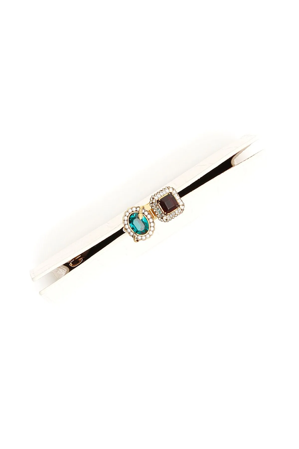 Alexander McQueen Two Crystal Ring Clutch Bag