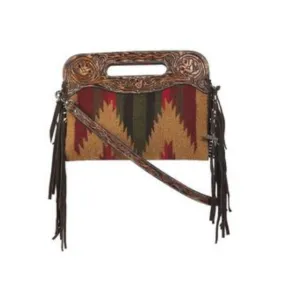 Angel Ranch Crossbody Bag With Aztec Blanket D330003508