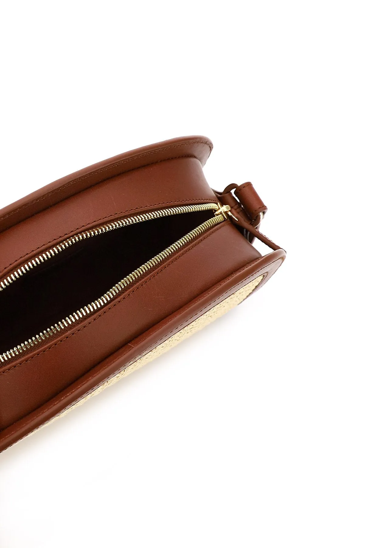 A.P.C. Demi-Lune Raffia Shoulder Bag