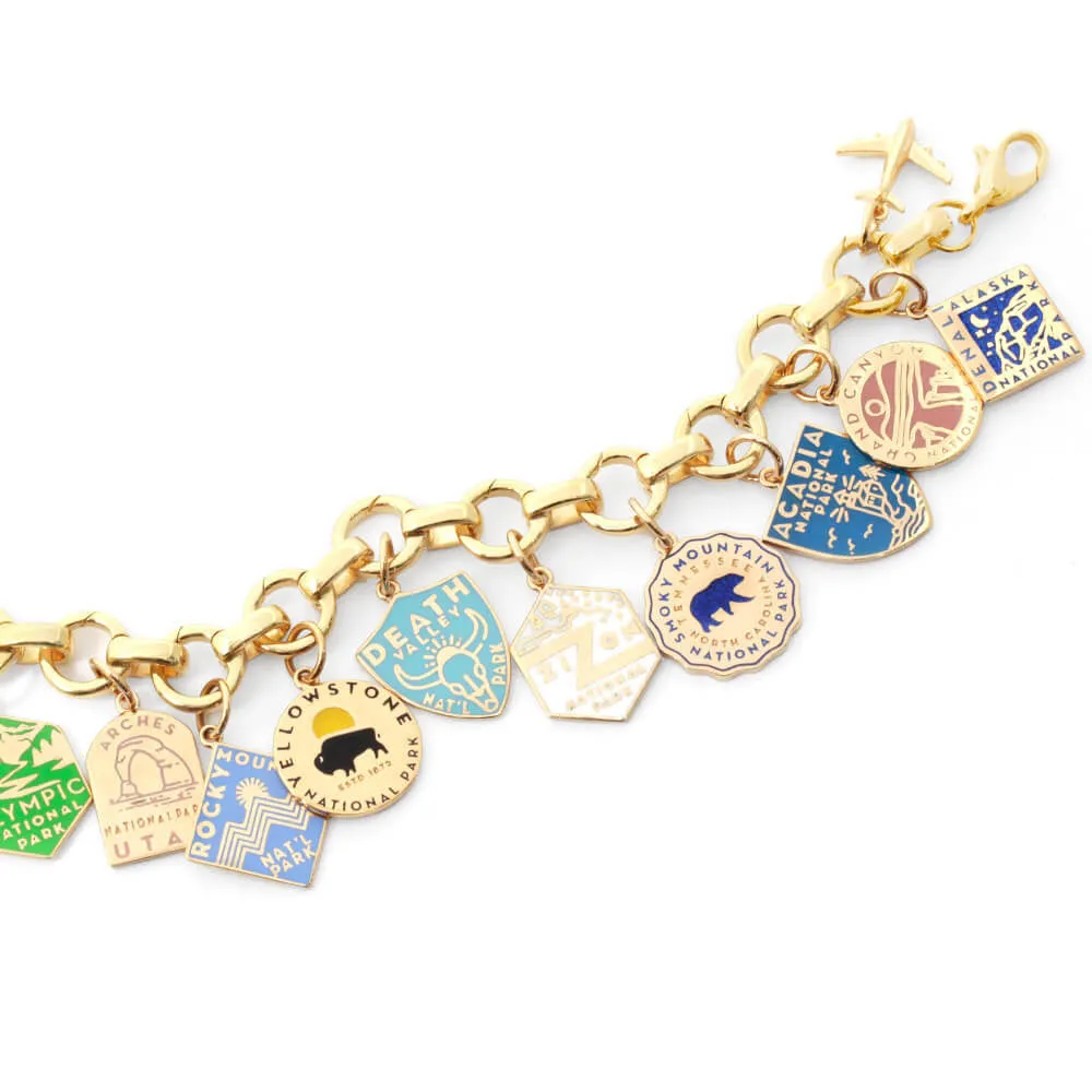 Arches National Park Charm, Gold Enamel