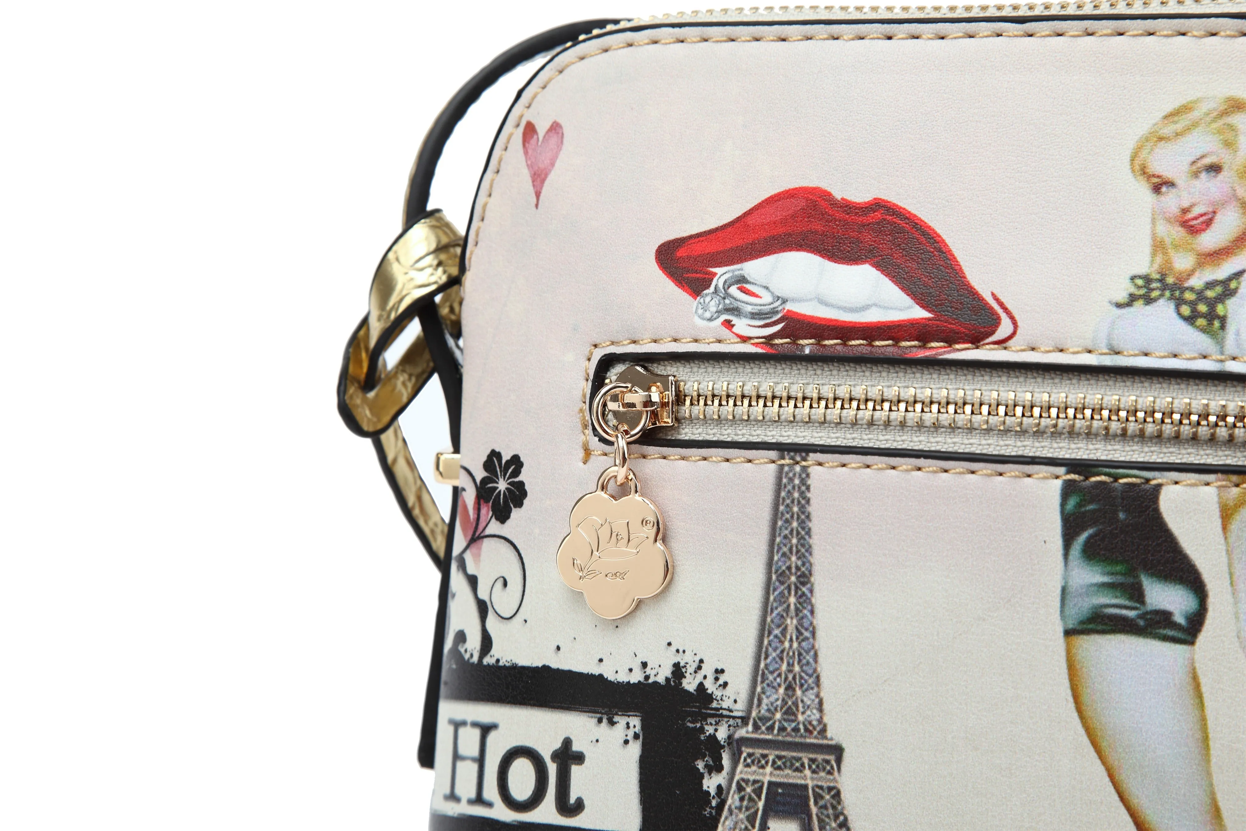 Arosa Retro Parisian Charm Crossbody Bag