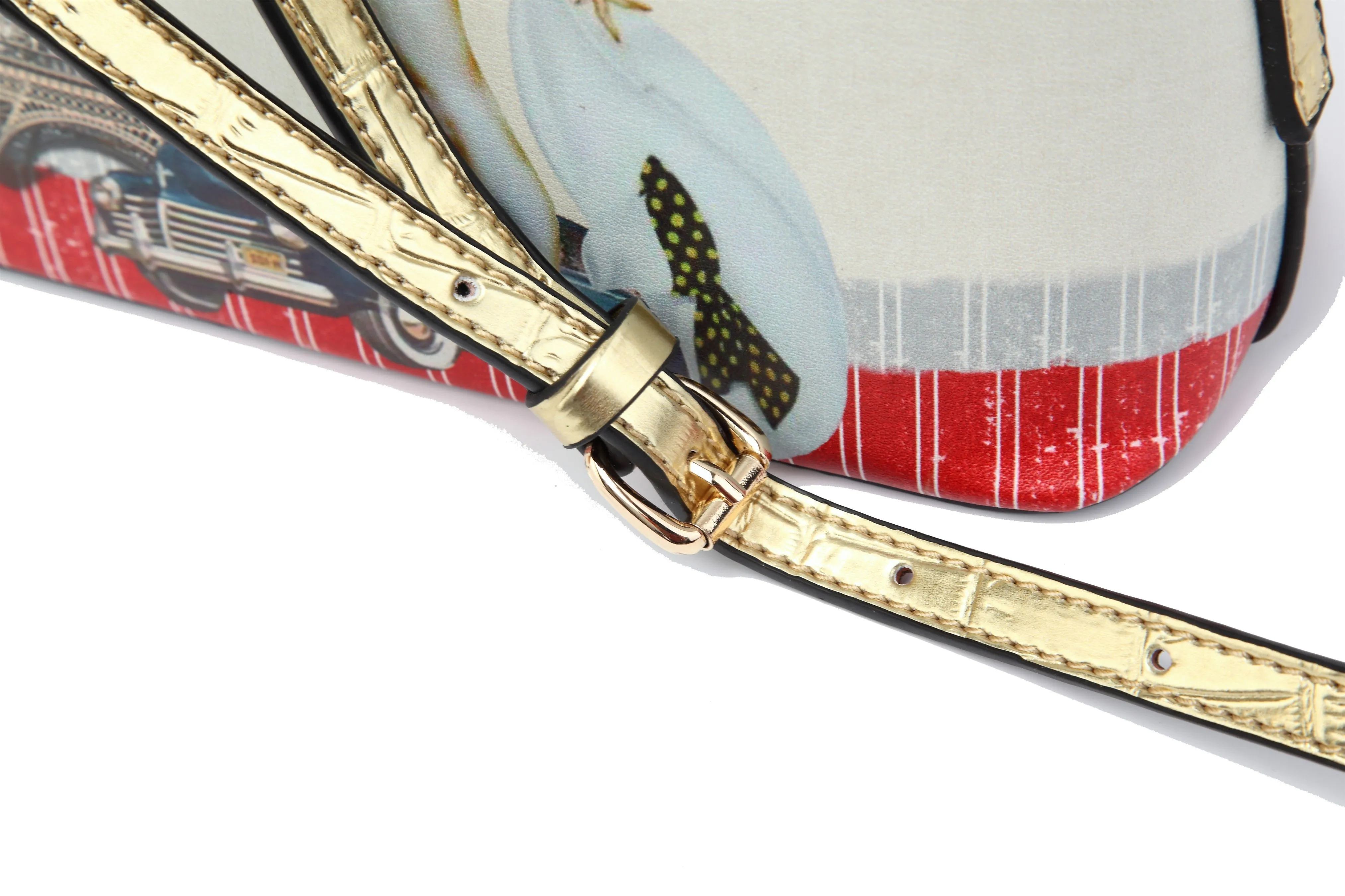 Arosa Retro Parisian Charm Crossbody Bag