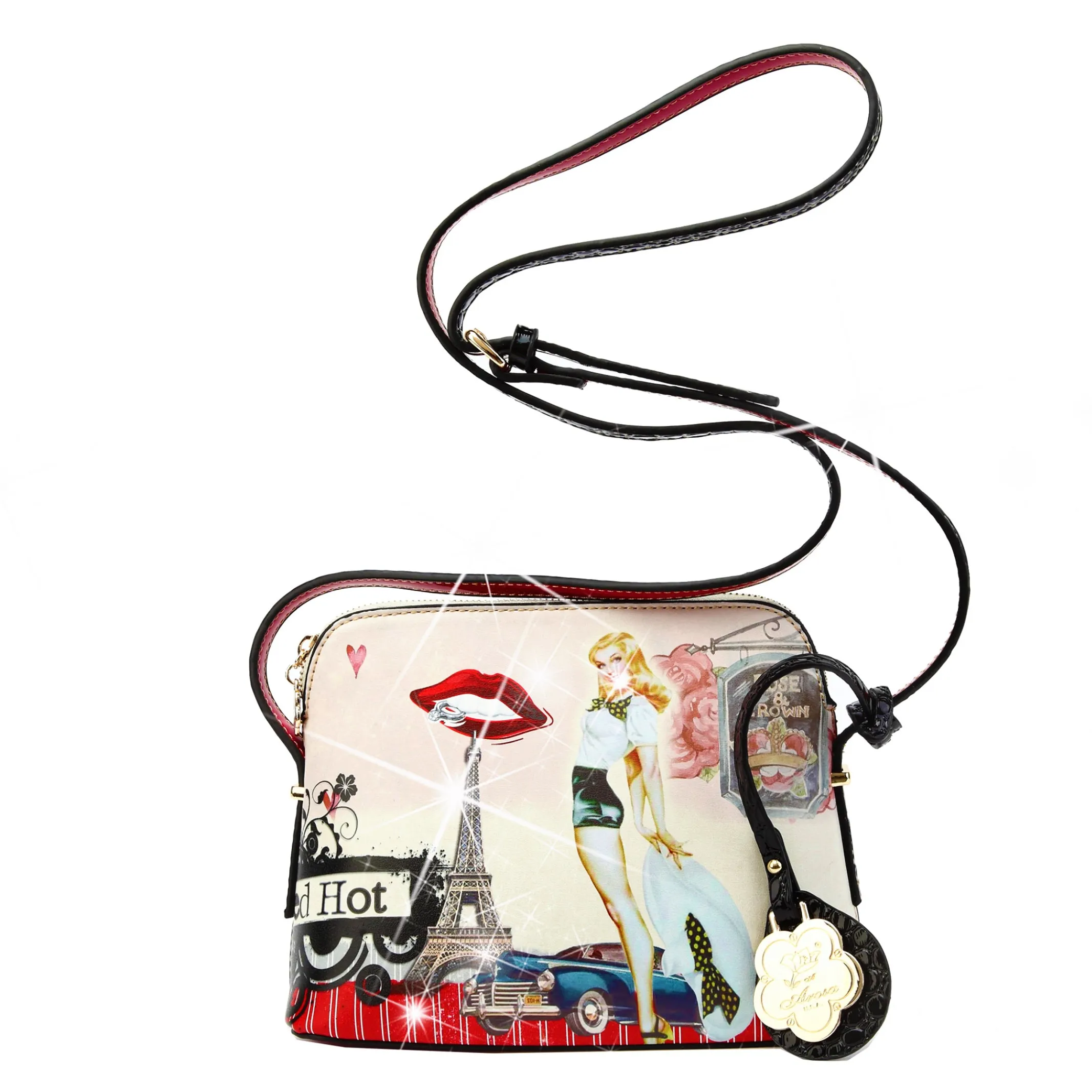 Arosa Retro Parisian Charm Crossbody Bag