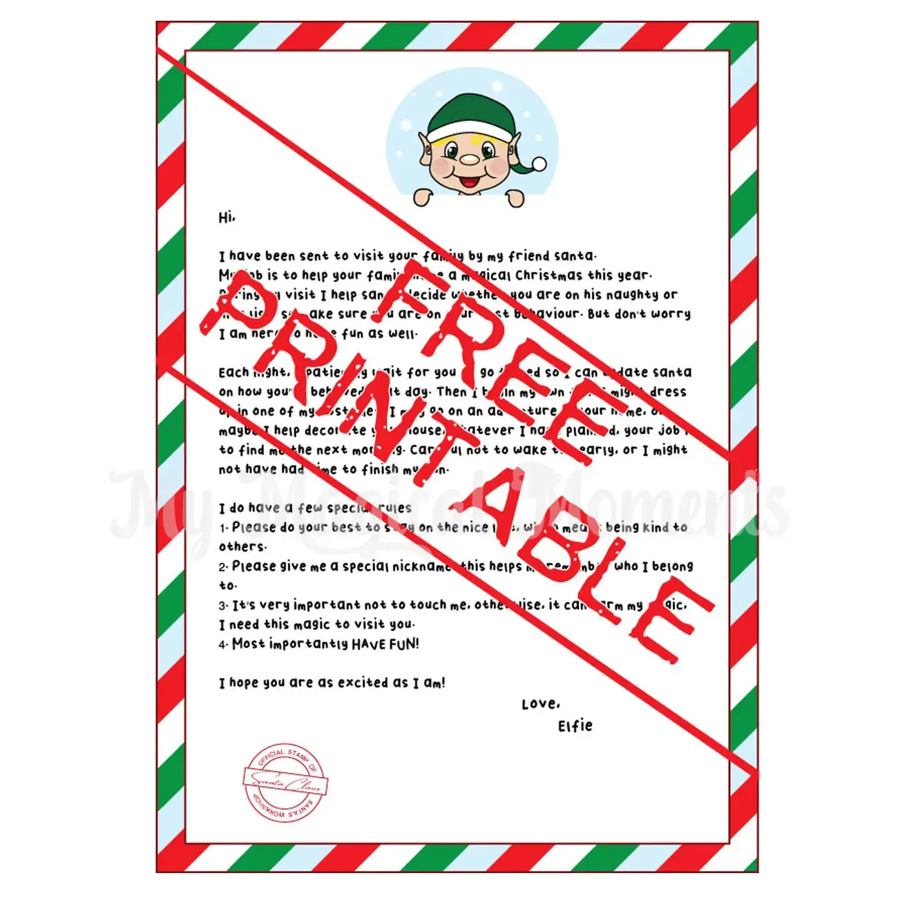 Arrival Letter - My Elf Friends® - Boy- Blonde Hair