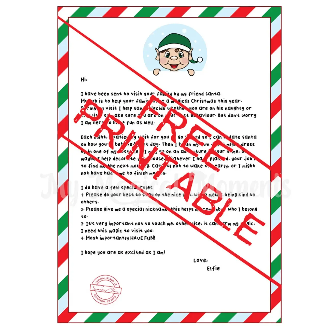 Arrival Letter - My Elf Friends® - Boy- Brown Hair