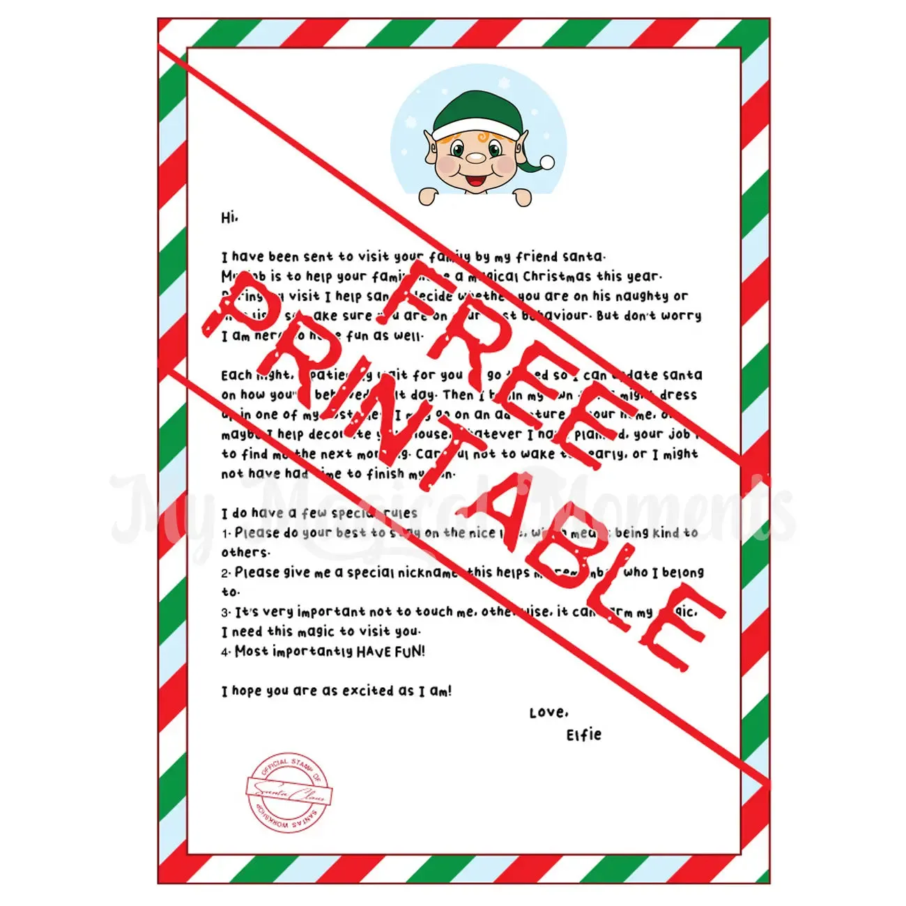 Arrival Letter - My Elf Friends® - Boy - Orange Hair