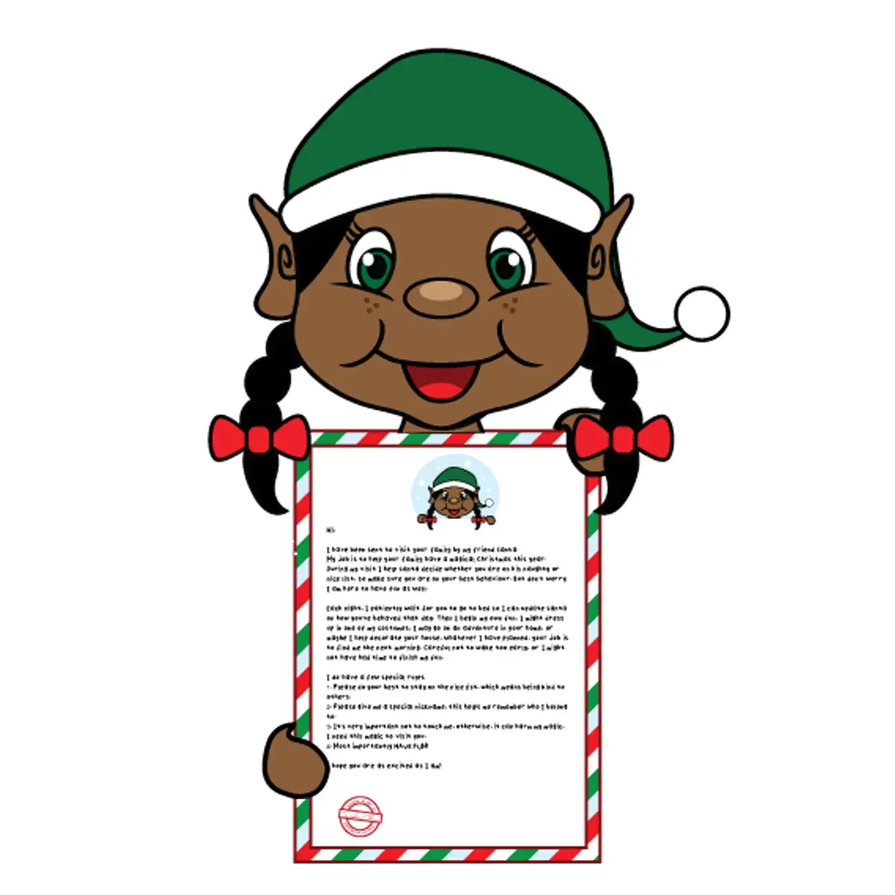 Arrival Letter - My Elf Friends® - Girl- Black Hair