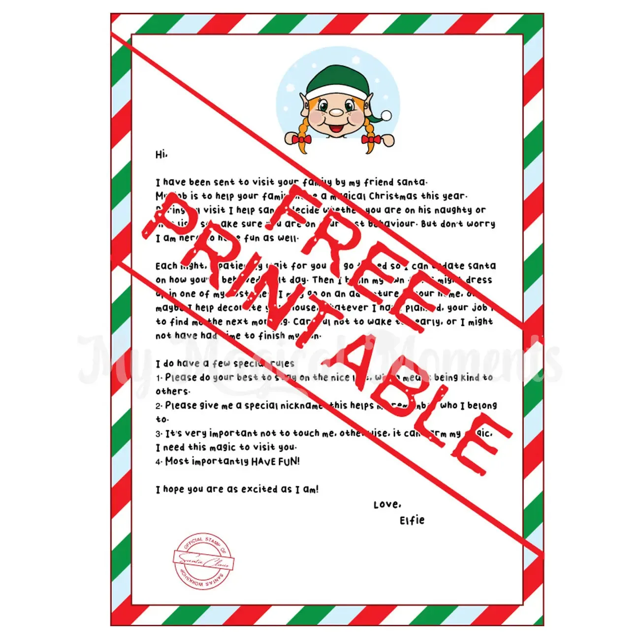 Arrival Letter - My Elf Friends® - Girl- Orange Hair