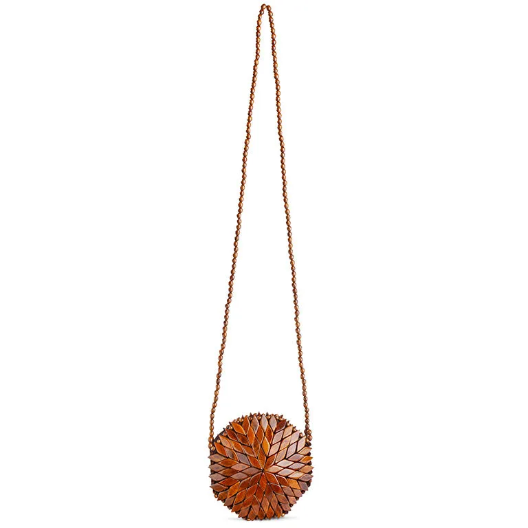 Bali Round Crossbody Bag - Dark Walnut