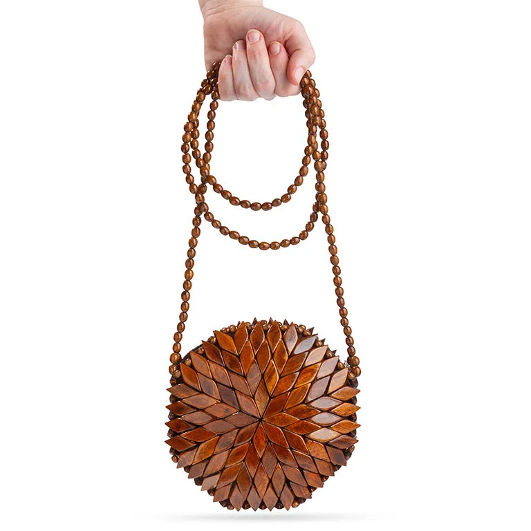 Bali Round Crossbody Bag - Dark Walnut
