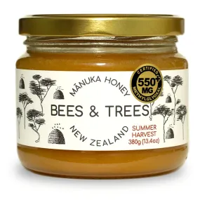 Bees & Trees 100% Pure Monofloral New Zealand Manuka Honey 550  13.4 oz