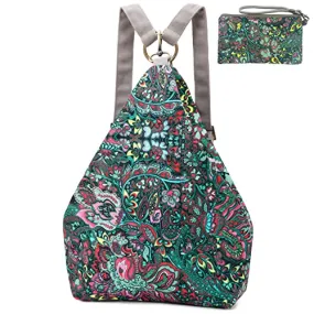 Black Butterfly Premium Backpack for Women, Bohemia Style Casual Daypack Backpack, Fashion, Light and Small (03-green plus)