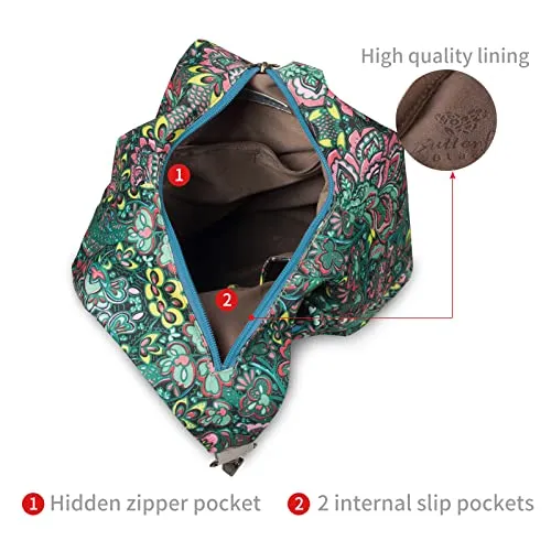 Black Butterfly Premium Backpack for Women, Bohemia Style Casual Daypack Backpack, Fashion, Light and Small (03-green plus)