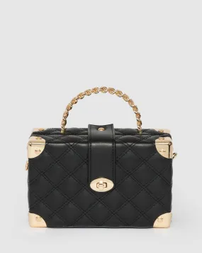 Black Kendal Chain Handle Trunk Bag