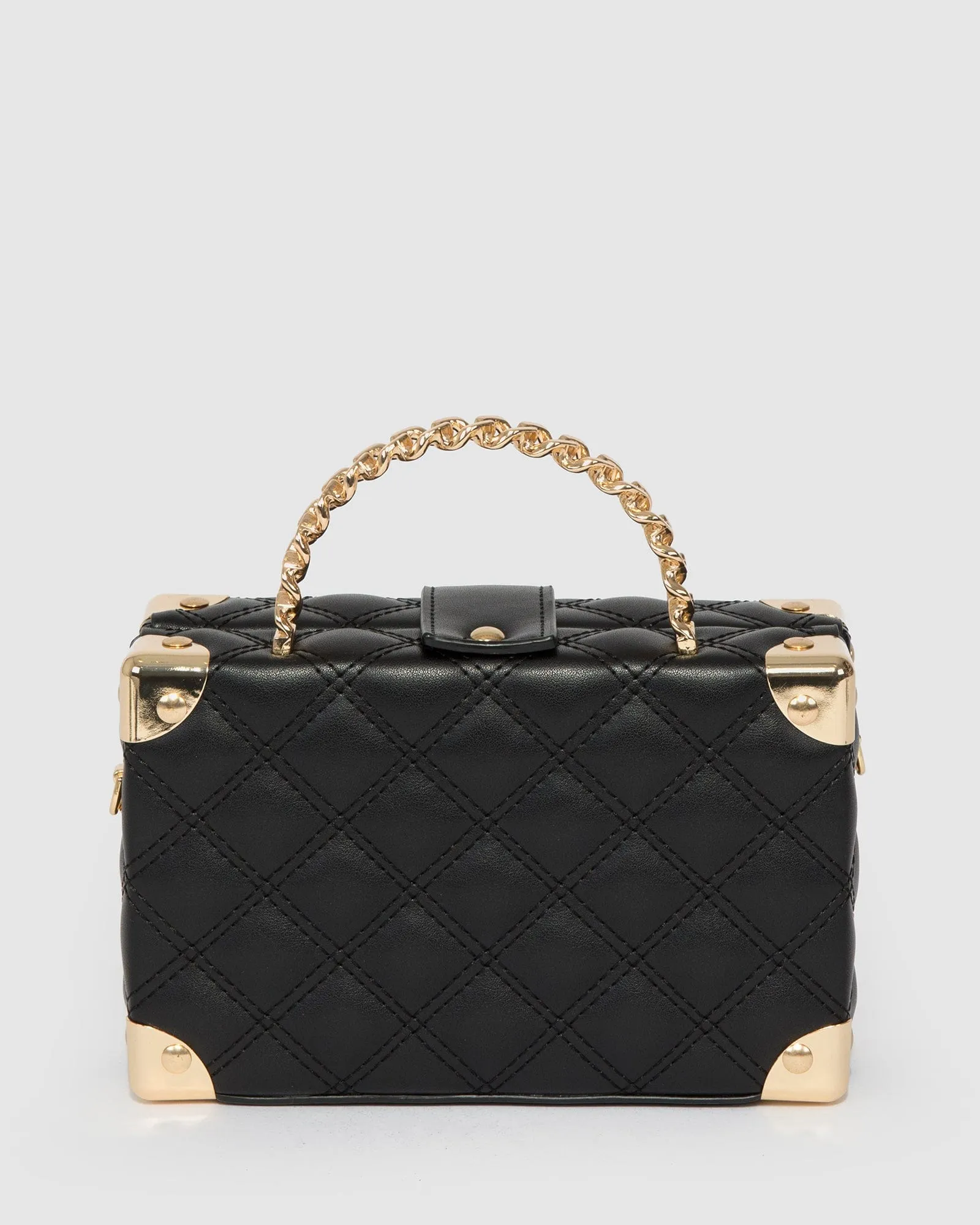 Black Kendal Chain Handle Trunk Bag