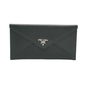 Black Saffiano Envelope Slim Wallet