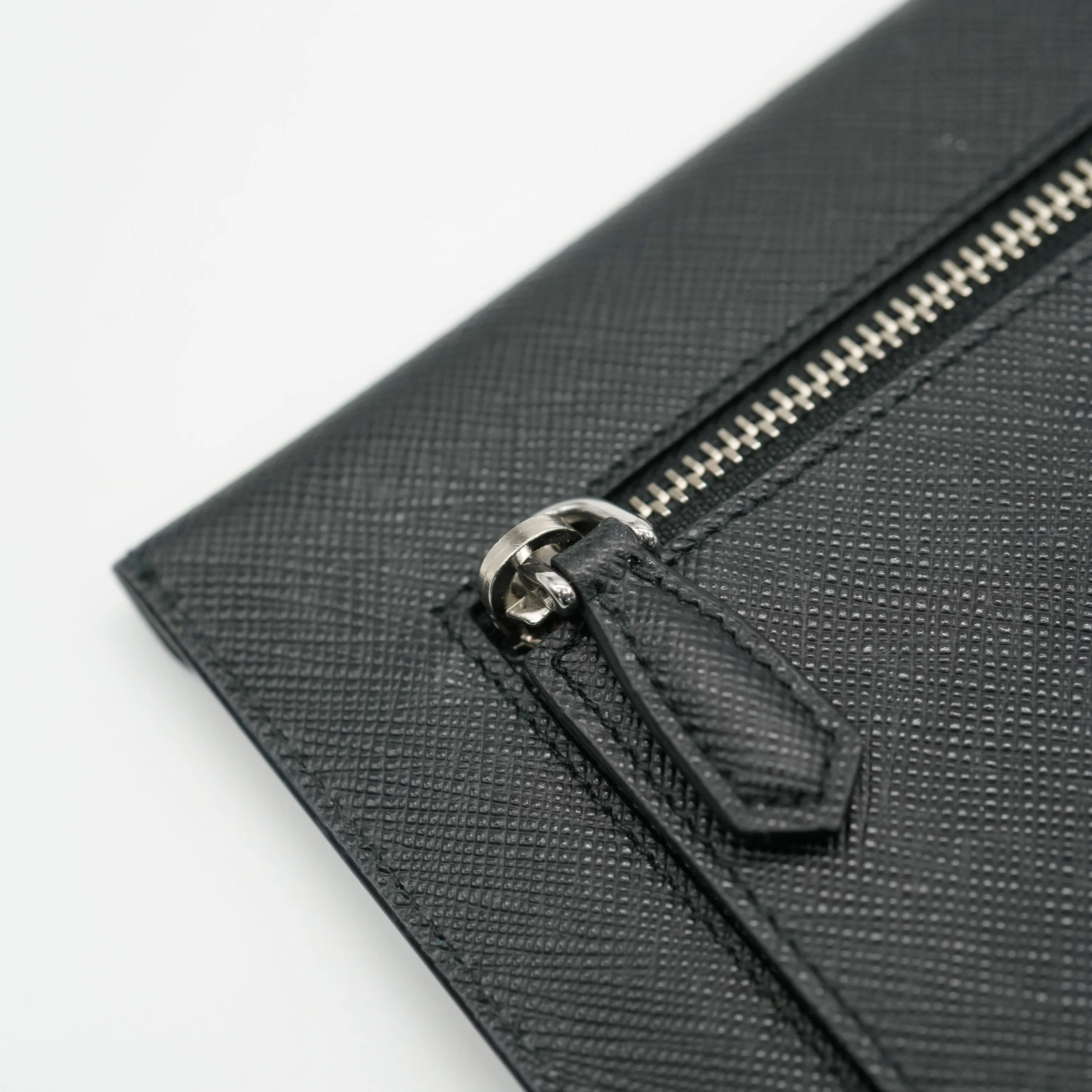 Black Saffiano Envelope Slim Wallet