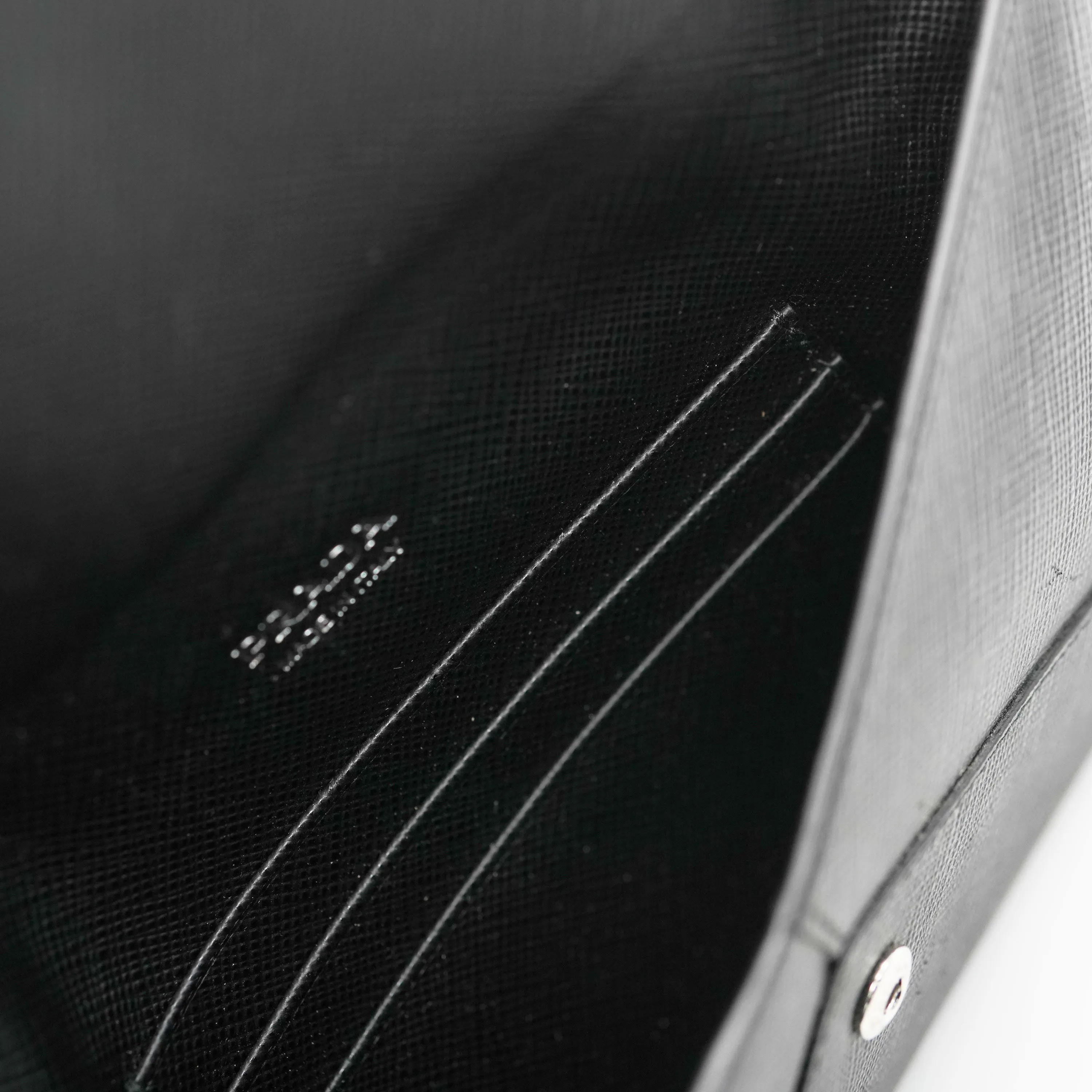 Black Saffiano Envelope Slim Wallet