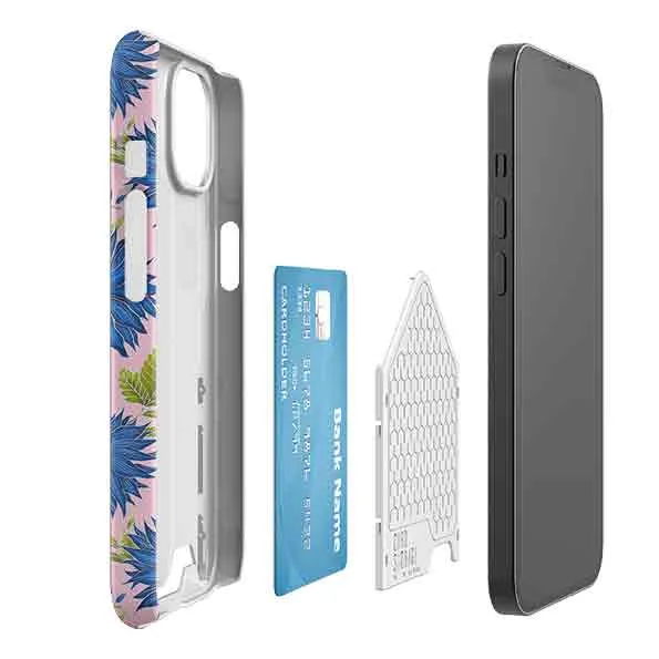 Blue Flowers Pink Case and Card By Catherine Rowe