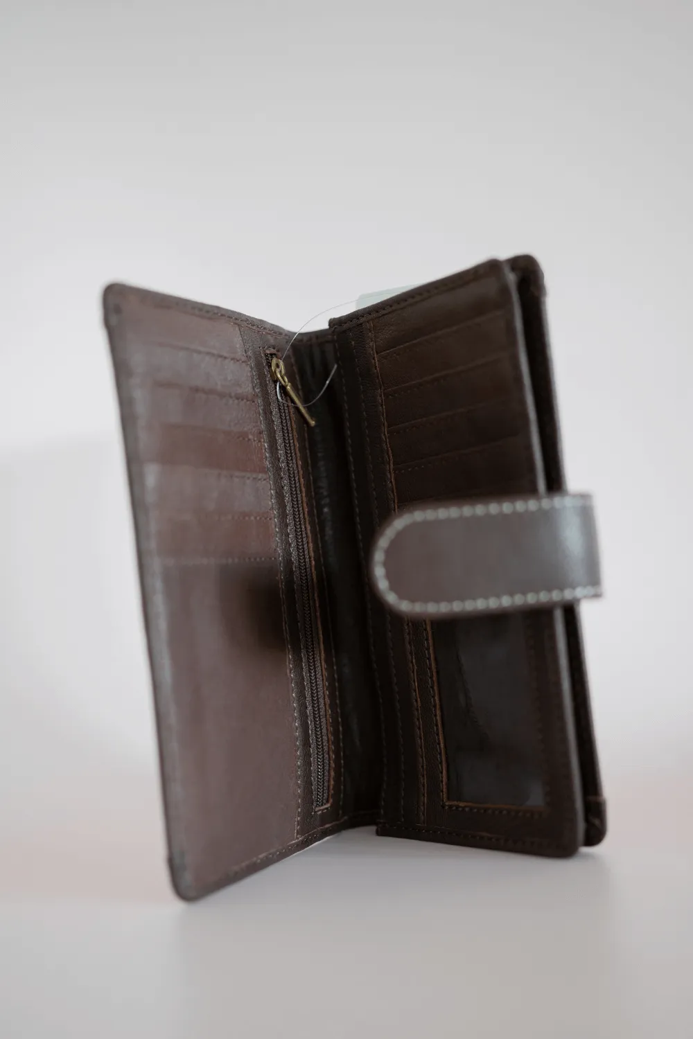 Brown & Tan Tooled Leather Wallet
