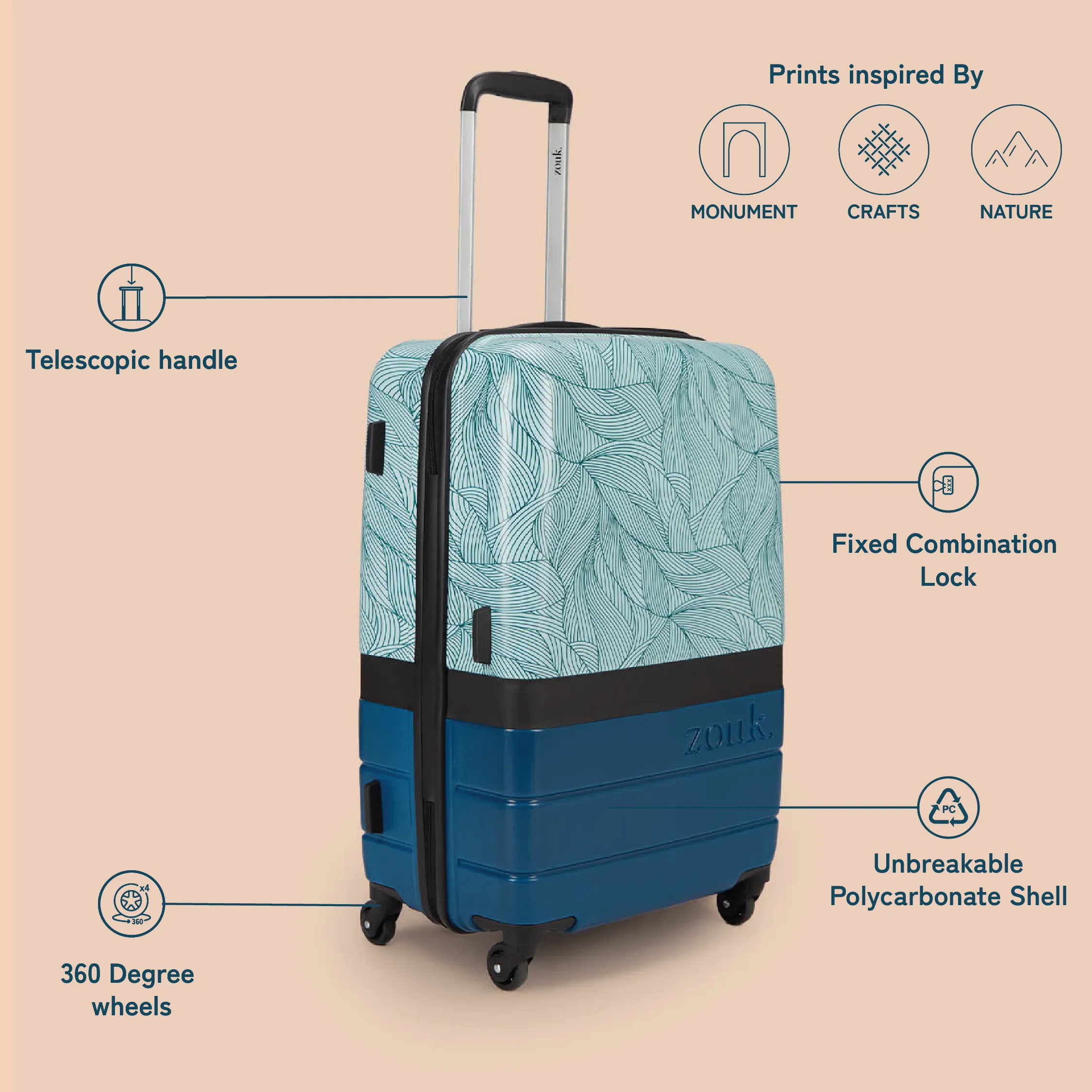 Calangute Tides Raahi Trolley Bag
