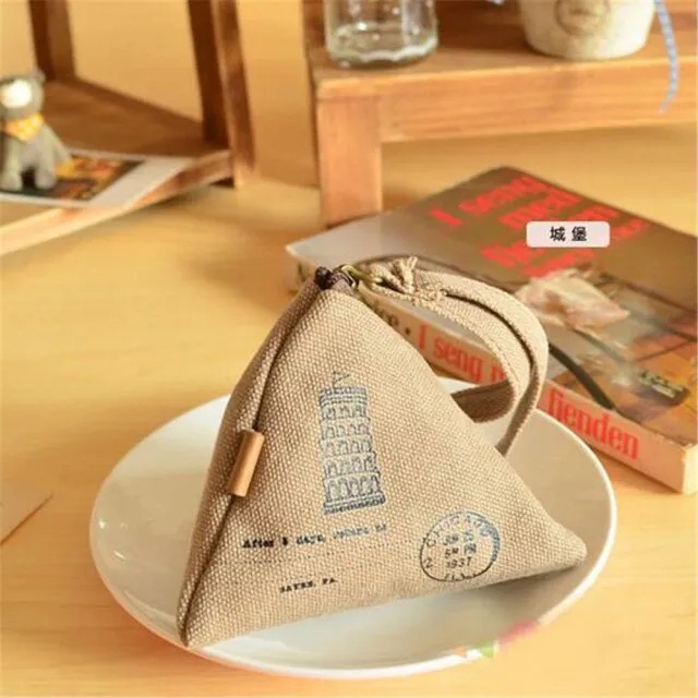 Canvas Triangle Mini Wallet