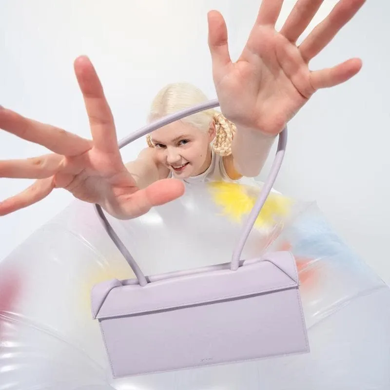 Click Brick Foldable Shoulder Bag - Lavender