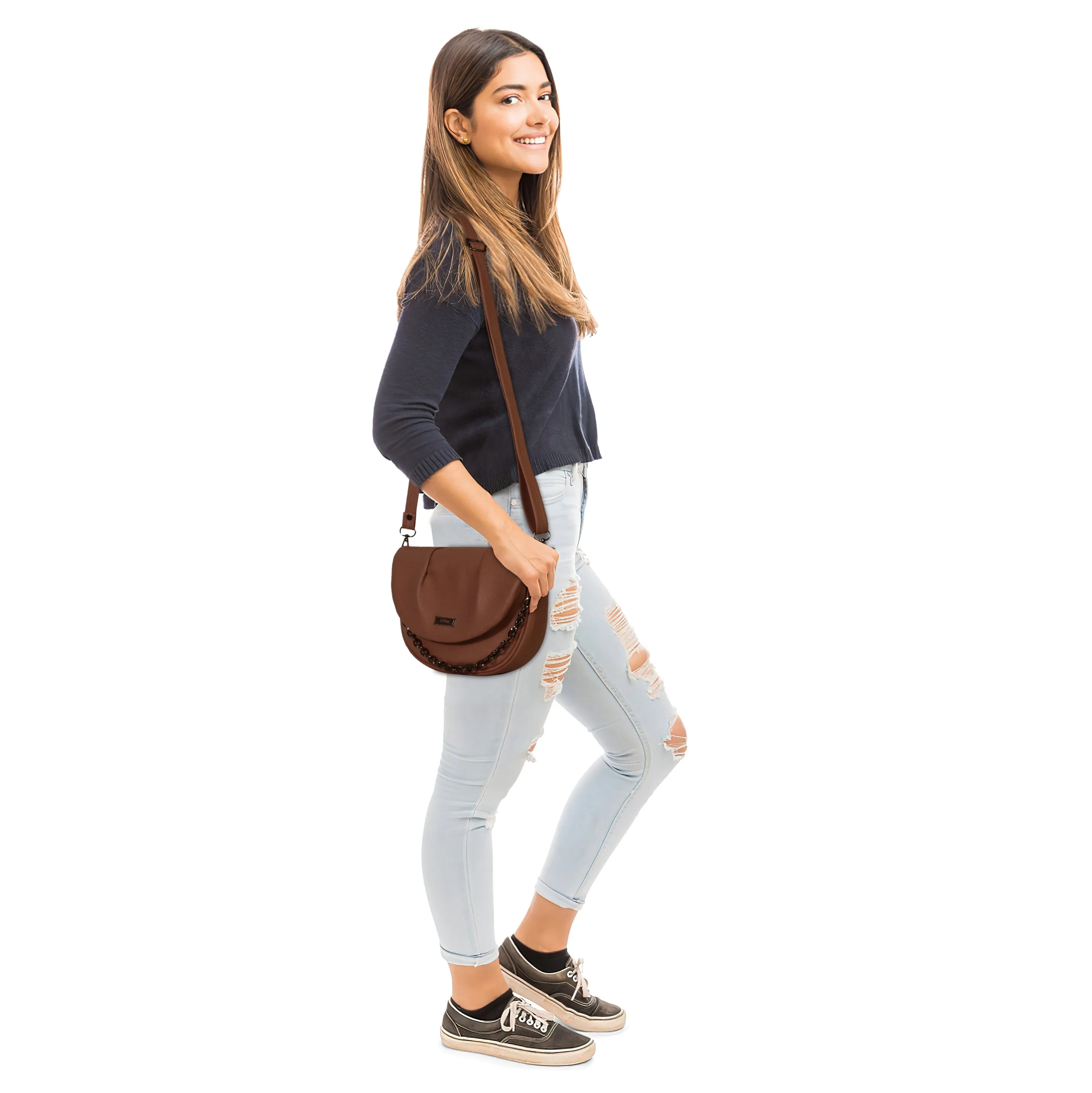 Corba Women Sling Bag Dark Brown