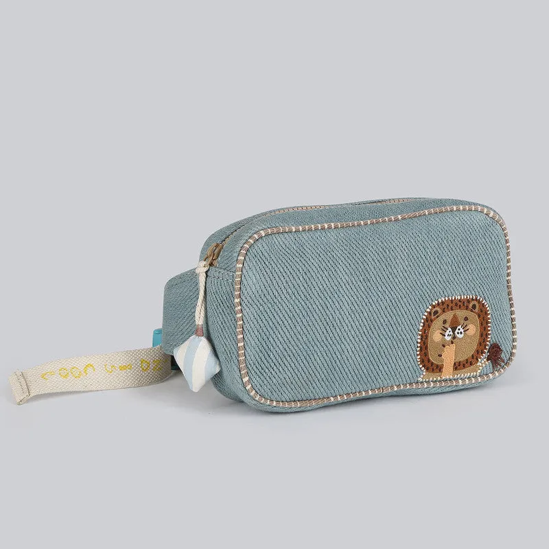 Cotton Waist Bag For Kids | Solid Blue