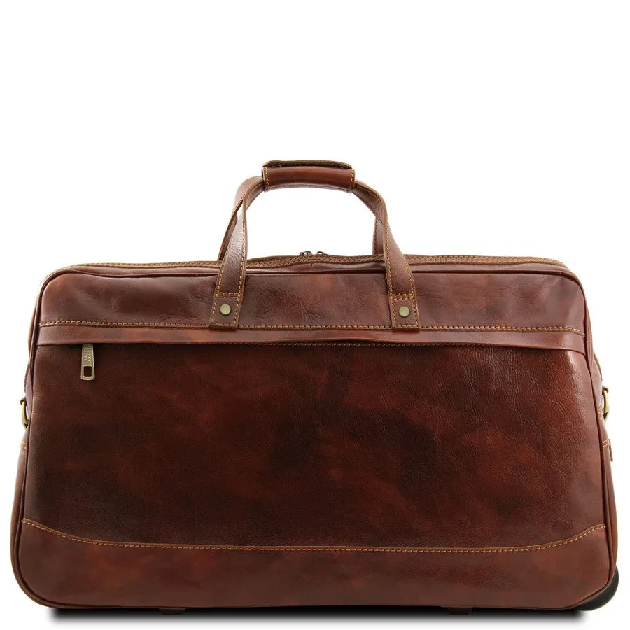 Deluxe Leather Travel Bag Set