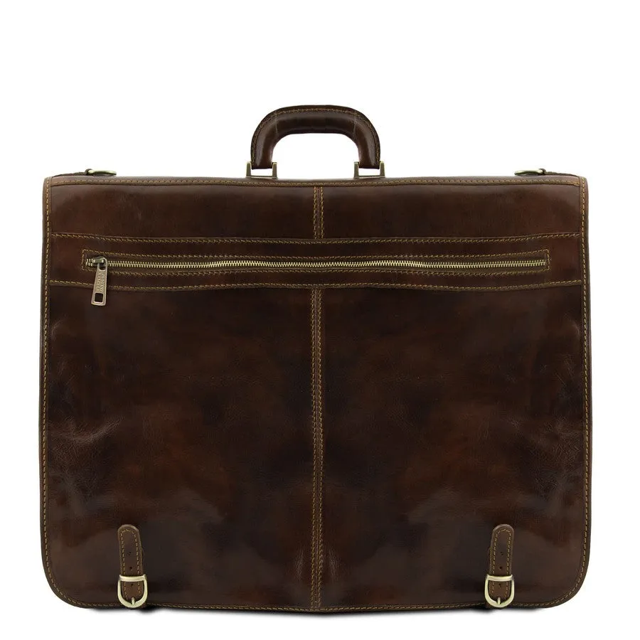 Deluxe Leather Travel Bag Set