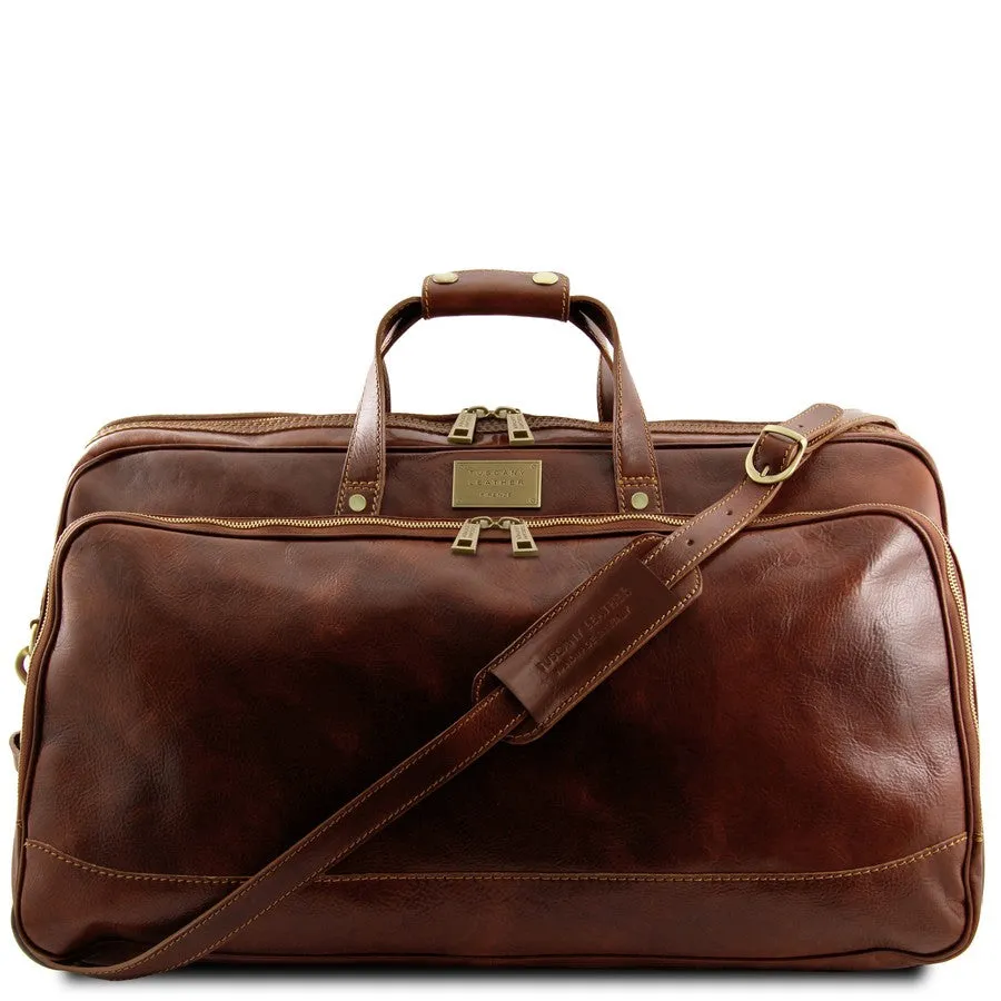 Deluxe Leather Travel Bag Set